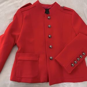 Banana Republic red military style blazer in size 6 petite
